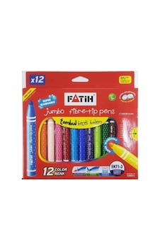 Fatih Jumbo Yıkanabilir Keçeli Kalemi 12 Renk Fa34260jkc12 Fatih Jumbo Yıkanabilir Keçeli Kalemi 12 Renk Fa34260jkc12