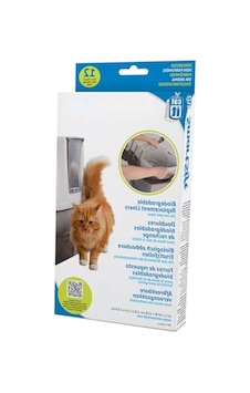 Biyolojik Olarak Çözünebilir Kedi Tuvaleti Altlığı - 40 X 25 X 22 Cm, 12'li Paket Açık Gri