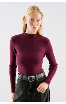 Manuka Balıkçı Yaka Triko Bluz Bordo Aw26trk00001-26 Manuka Balıkçı Yaka Triko Bluz Bordo Aw26trk00001-26