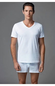 Eros 039 Erkek 2 Li V Yaka T-shirt Atlet 039 Beyaz Eros 039 Erkek 2 Li V Yaka T-shirt Atlet 039 Beyaz