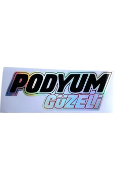 Podyum Güzeli Hologram Sticker 4,5x14 Podyum Güzeli Hologram Sticker 4,5x14