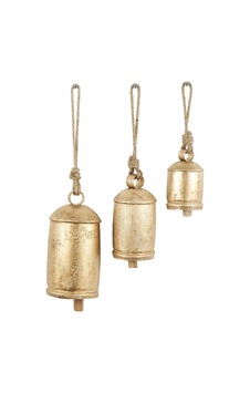 Dekoratif Metal İnek Çanı, Tibet Esintili, Meditasyon, Asmak İçin Jüt Halatlı, 3 Adet, 25,4 Cm, 20,3 Cm, 15,2 Cm Yüksekliğinde, Altın Rengi Dekoratif Metal İnek Çanı, Tibet Esintili, Meditasyon, Asmak İçin Jüt Halatlı, 3 Adet, 25,4 Cm, 20,3 Cm, 15,2 Cm Yüksekliğinde, Altın Rengi