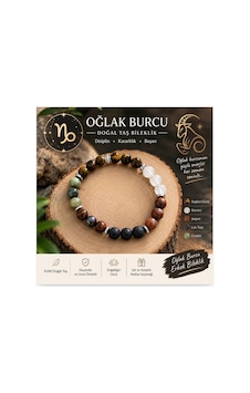 Oğlak Burcu Doğal Taş Bileklik Unisex Erkek Kadın Yetişkin Burç Temalı Tasarım Bileklik Ekru Ekru Oğlak Burcu Doğal Taş Bileklik Unisex Erkek Kadın Yetişkin Burç Temalı Tasarım Bileklik Ekru Ekru