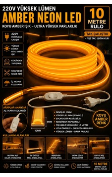 10 Metre Amber 220v Neon Led Şerit ,tak Çalıştır Set, Fişli Anahtarlı Esnek Şerit Led, ,turuncu Led,mutfak,tezgah Ledi,led Şerit Işık ,ambiyans Işık Havuzu, Kendinden Yapışkanlı,kehribar Led 10 Metre Amber 220v Neon Led Şerit ,tak Çalıştır Set, Fişli Anahtarlı Esnek Şerit Led, ,turuncu Led,mutfak,tezgah Ledi,led Şerit Işık ,ambiyans Işık Havuzu, Kendinden Yapışkanlı,kehribar Led