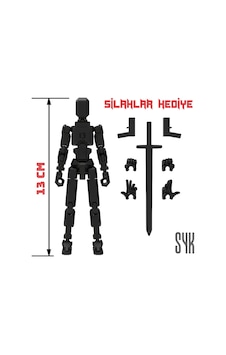 Robot 13 Dummy Siyah Siyah Tüm Eklemleri Hareketli Aksiyon Figürü Oyuncak Robot 13 Dummy Siyah Siyah Tüm Eklemleri Hareketli Aksiyon Figürü Oyuncak