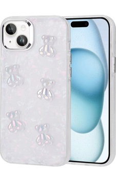 Apple iPhone Uyumlu 13 Kılıf Kabartma Figürlü Parlak Zore Eralli Silikon Kapak Ayı Apple iPhone Uyumlu 13 Kılıf Kabartma Figürlü Parlak Zore Eralli Silikon Kapak Ayı