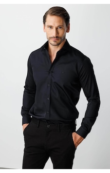 İgs Siyah Regular Fit Geniş Kalıp Klasik Yaka Düz Uzun Kollu Cepsiz %100 Pamuk Non Iron Gömlek-26236 SİYAH İgs Siyah Regular Fit Geniş Kalıp Klasik Yaka Düz Uzun Kollu Cepsiz %100 Pamuk Non Iron Gömlek-26236 SİYAH