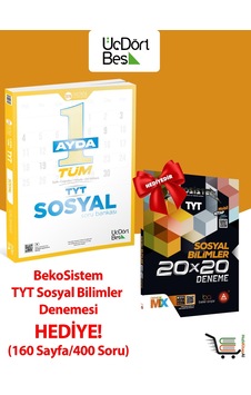 Tyt 1 Ayda Tüm Sosyal Soru Bankası Bekosistem 20x20 Sosyal Bilimler Denemesi Hediyeli Tyt 1 Ayda Tüm Sosyal Soru Bankası Bekosistem 20x20 Sosyal Bilimler Denemesi Hediyeli