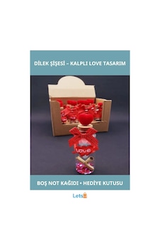 Kalp Figürlü Dilek Şişesi Hediye Seti 10 Cm Kalp Figürlü Dilek Şişesi Hediye Seti 10 Cm