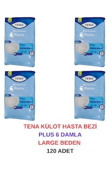 Tena Külot Hasta Bezi Plus 6 Damla Large Beden - 120 Adet L Tena Külot Hasta Bezi Plus 6 Damla Large Beden - 120 Adet L