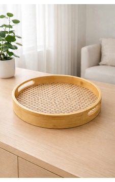 1 Adet Küçük Boy Bambu Yuvarlak Tepsi Sunum Servis Tepsisi 25cm Sarı 1 Adet Küçük Boy Bambu Yuvarlak Tepsi Sunum Servis Tepsisi 25cm Sarı