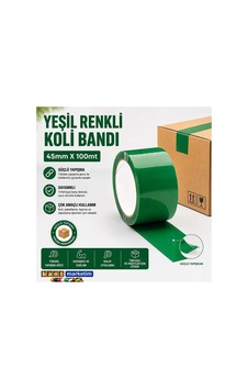 Renkli Yeşil Koli Bandı 45x100 Metre 6 Adet Bant Marketim Renkli Yeşil Koli Bandı 45x100 Metre 6 Adet Bant Marketim
