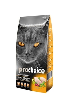 Prochoice Pro 32 Sterilised Tavuklu Kısırlaştırılmış Yetişkin Kedi Maması 15 KG Prochoice Pro 32 Sterilised Tavuklu Kısırlaştırılmış Yetişkin Kedi Maması 15 KG