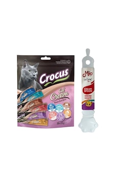 Crocus 6 Aromalı Kedi Kreması 30lu + Krema Kaşığı Crocus 6 Aromalı Kedi Kreması 30lu + Krema Kaşığı