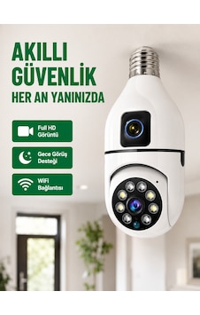 Wifi Ampul Güvenlik Kamerası 1080p Full Hd Gece Görüşlü Ve Hareket Algılamalı - Lisinya Standart Wifi Ampul Güvenlik Kamerası 1080p Full Hd Gece Görüşlü Ve Hareket Algılamalı - Lisinya Standart