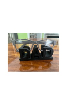 Babaya Özel Gözlük Standı - Pla Dad Modeli Masa Aksesuarı Siyah