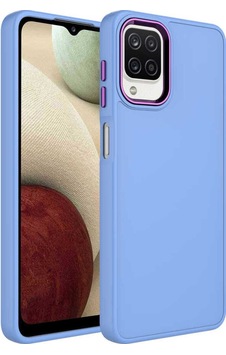 Galaxy A12 Kılıf Metal Çerçeve Ve Buton Tasarımlı Silikon Zore Luna Kapak Lila Galaxy A12 Kılıf Metal Çerçeve Ve Buton Tasarımlı Silikon Zore Luna Kapak Lila