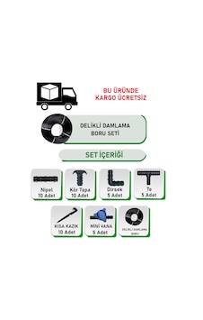 16 Mm Delikli Damlama Sulama Boru Set 200 Metre 16 Mm Delikli Damlama Sulama Boru Set 200 Metre