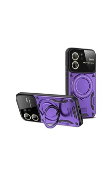 Sh Xiaomi Mi 13t Pro Kılıf Joy Lens Standlı Kapak - Mor Najmaddin Sh Xiaomi Mi 13t Pro Kılıf Joy Lens Standlı Kapak - Mor Najmaddin