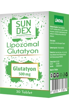 SUNDEX Lipozomal Glutatyon 500 mg 30 Tablet