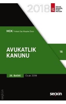 Avukatlık Kanunu Remzi Özmen Cep Kitap N11.548
