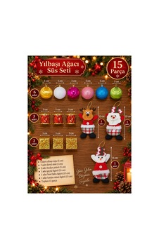 Yeni Yıla Özel 15 Parça Yılbaşı Ağacı Süs Seti 3'lü Noel Peluş Ve Yılbaşı Aksesuarları Süsleme Seti Diğer Yeni Yıla Özel 15 Parça Yılbaşı Ağacı Süs Seti 3'lü Noel Peluş Ve Yılbaşı Aksesuarları Süsleme Seti Diğer