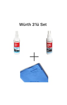 Würth Buğu Önleyici & Yağmur Kaydırıcı & Güderi Bez 3'lü Eko Set Würth Buğu Önleyici & Yağmur Kaydırıcı & Güderi Bez 3'lü Eko Set