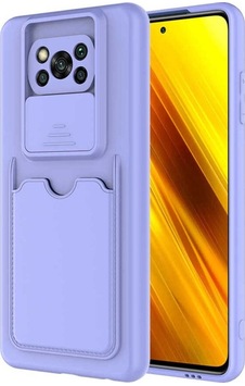 Xiaomi Poco X3 Kılıf Zore Kartix Kapak Lila Xiaomi Poco X3 Kılıf Zore Kartix Kapak Lila