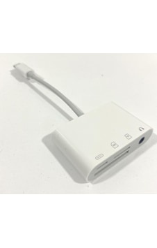 Apple Uyumlu iPhone Lightning 3.5 Mm Kulaklık Şarj Sd Tf Kart Adaptörü