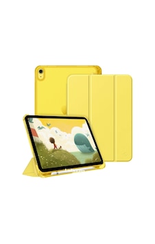 Apple iPad Uyumlu 11. A16 11inç/10. 10.9inç İle Uyumlu Kılıf Cover Kalem Bölmeli Pc Case Sarı Sku: Zeusb0h4v5f7z5 Arka Kapak