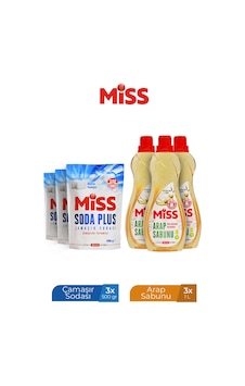 Miss Arap Sabunu 3 x 1 L + Soda Plus 3 x 500 ML Miss Arap Sabunu 3 x 1 L + Soda Plus 3 x 500 ML