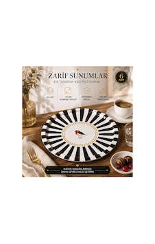 6 Lı Metal Sunum Tepsisi 23 Cm Yuvarlak Siyah Beyaz Desenli Çay Kahve Servis Tepsisi Seti Siyah - 914027353 Siyah 6 Lı Metal Sunum Tepsisi 23 Cm Yuvarlak Siyah Beyaz Desenli Çay Kahve Servis Tepsisi Seti Siyah - 914027353 Siyah
