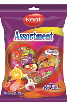 Kent Assortmen Bonbon ve Toffe Şeker 375 G Kent Assortmen Bonbon ve Toffe Şeker 375 G