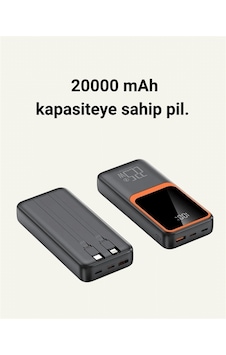 20 000 Mah 22 5w Hızlı Çok Dijital Göstergeli 20000mah 22.5w Powerbank Siyah 20 000 Mah 22 5w Hızlı Çok Dijital Göstergeli 20000mah 22.5w Powerbank Siyah