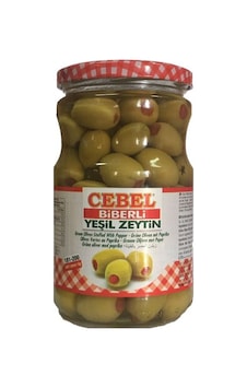 Cebel Biberli Yeşil Zeytin Cam 400 G Cebel Biberli Yeşil Zeytin Cam 400 G