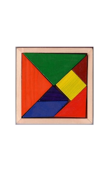 Ahşap Tangram Zeka Gelişim Eğitici Oyuncak Orta Boy Üst Kalite 15 15 Cm