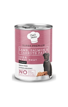 Chef's Choice Pate Kuzulu ve Somonlu Tahılsız Yetişkin Köpek Konservesi 12 x 400 G