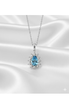 Ariş Damla Mavi Topaz Altın Kolye N11.57 Ariş Damla Mavi Topaz Altın Kolye N11.57