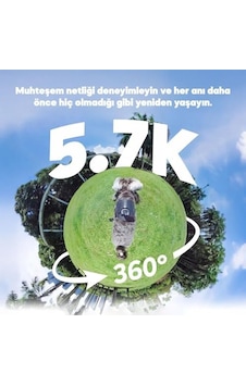 Action Cam 360 İn 5.7k, Fotoğraf 72mp Action Cam 360 İn 5.7k, Fotoğraf 72mp