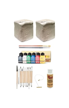 Beyaz Seramik Hamuru 6X2 Kg Kil Şekillendirme Set 11'Li Artdeco A Beyaz Seramik Hamuru 6X2 Kg Kil Şekillendirme Set 11'Li Artdeco A