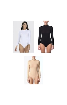 Nbb 2960 Kadın Uzun Kol Çok Renkli Çıtçıtlı Body 6 Adet 001