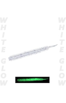 Fujin Yummy Sandworm 7Cm Lrf Silikonu Pearl White Glow Tek Renk-Tek Ebat