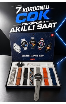 Akıllı Saat 7 Kordonlu Yeni Nesil Arama Cevaplayan Çok Fonksiyonlu Yok