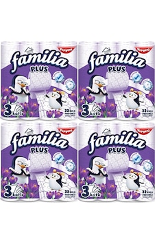 Familia Plus 3 Katlı Parfümlü Tuvalet Kağıdı 4 x 32 Rulo Familia Plus 3 Katlı Parfümlü Tuvalet Kağıdı 4 x 32 Rulo
