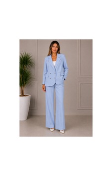 Gül&can Butik Kadın Bebe Mavisi Blazer Ceket Pantolon Takım Mavi Gül&can Butik Kadın Bebe Mavisi Blazer Ceket Pantolon Takım Mavi