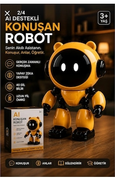 Yapay Zeka Robot Oyuncak Al Robot Konuşabilen - 40 Dil Destekli - Şarjlı