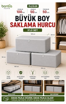 Büyük Boy Saklama Hurcu 3'lü Set 100x50x50 Cm Fermuarlı Hurç Yorgan Battaniye Kıyafet Düzenleyici Baza Altı Ve Dolap İçi Saklama Kutusu Krem Büyük Boy Saklama Hurcu 3'lü Set 100x50x50 Cm Fermuarlı Hurç Yorgan Battaniye Kıyafet Düzenleyici Baza Altı Ve Dolap İçi Saklama Kutusu Krem