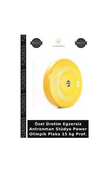 Özel Üretim Egzersiz Antrenman Stüdyo Power Olimpik Plaka 15 Kg Prof.