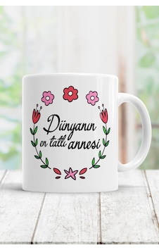 Beyaz Dünyanın En Tatlı Annesi Kupa Bardak Beyaz Dünyanın En Tatlı Annesi Kupa Bardak