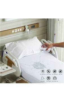 Hasta Yatağı Beyaz 90x190x14 Cm Kuş Tüyü Konforlu Pu Kaplı Sıvı Hasta Yatağı Beyaz 90x190x14 Cm Kuş Tüyü Konforlu Pu Kaplı Sıvı